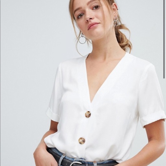 ASOS Tops - White Linen Top Barely Worn